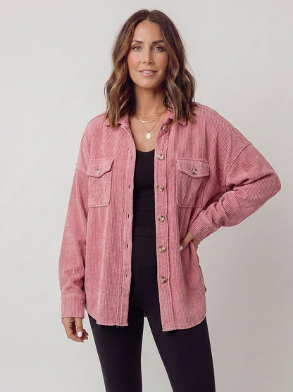 auvora™ Waffle Knit Shacket