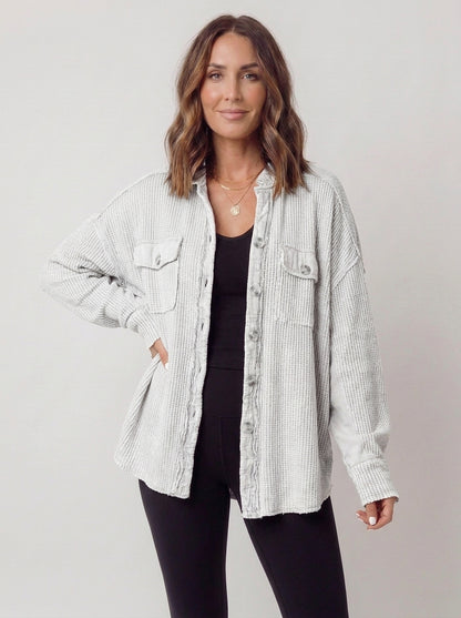auvora™ Waffle Knit Shacket