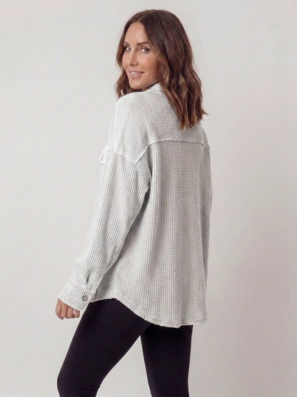 auvora™ Waffle Knit Shacket